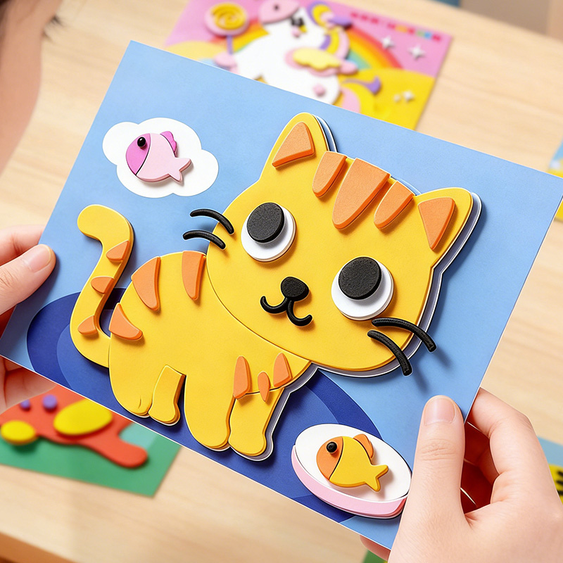 Science Toys Diy - Naklejki 3D dla dzieci, 10 losowych