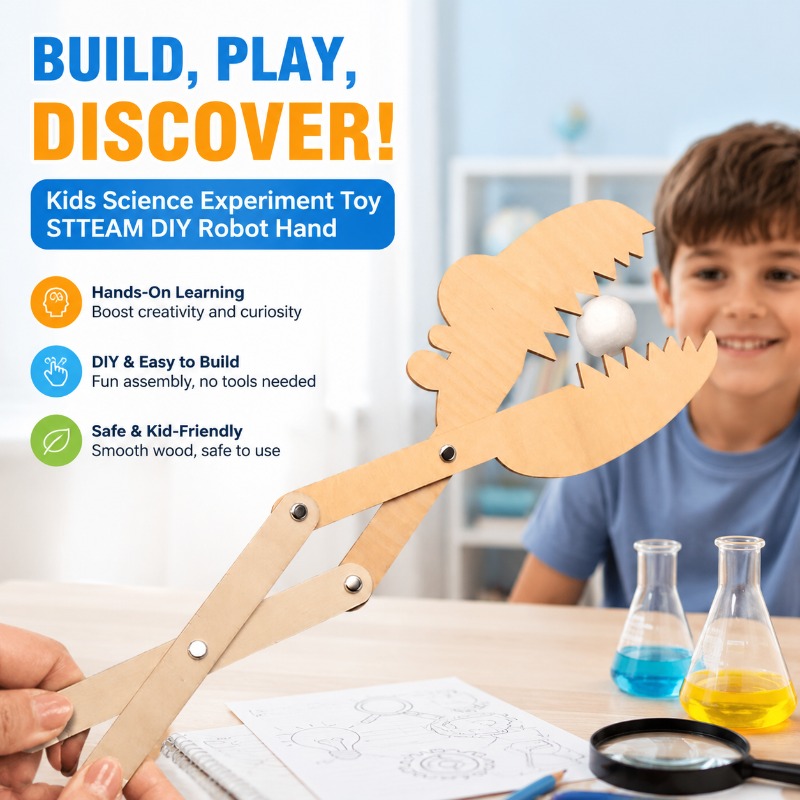 Science Project Robot - Zestaw do samodzielnego montażu robota-ręki STEM,